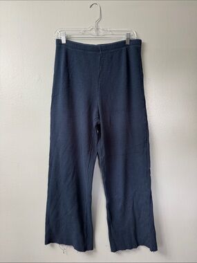 Women's Navy Ribbed Lounge Pants - Brand SKIMS